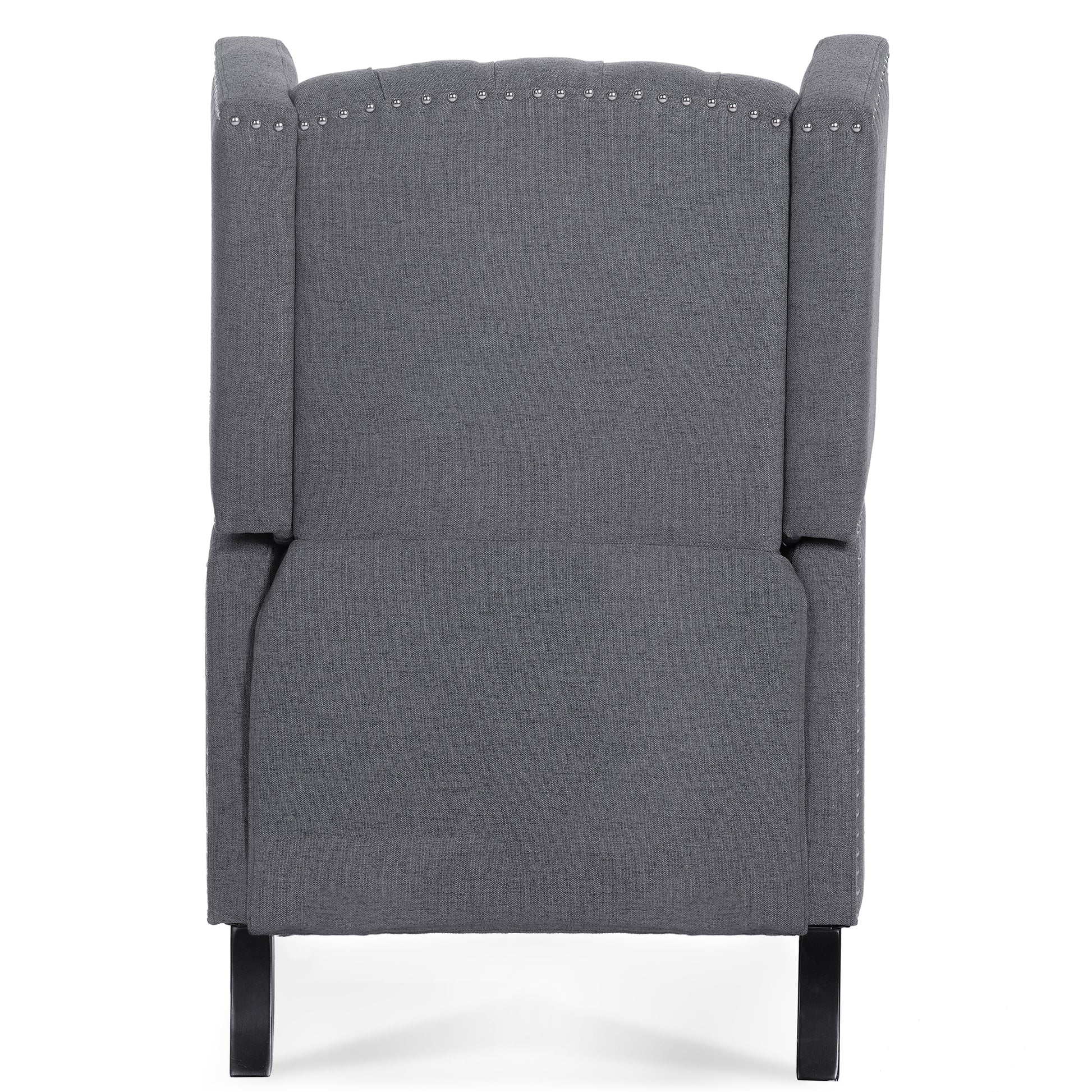 27.16" Wide Manual Wing Chair Recliner Grey Fabric