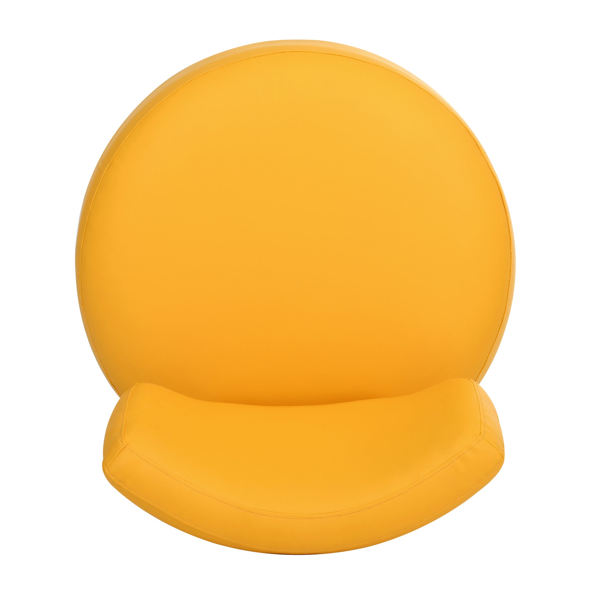 29.13" Wide Swivel Chair Yellow Pu