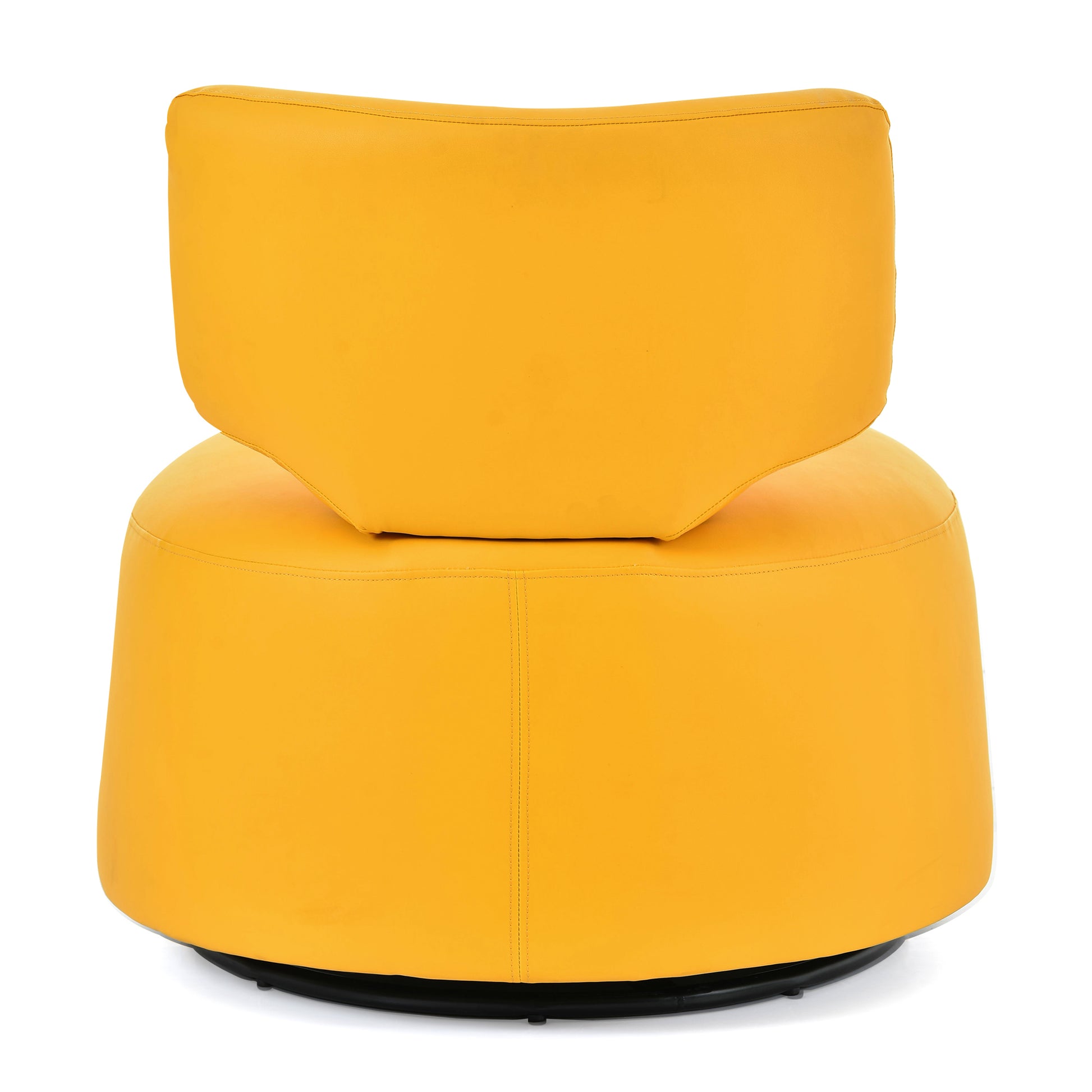 29.13" Wide Swivel Chair Yellow Pu