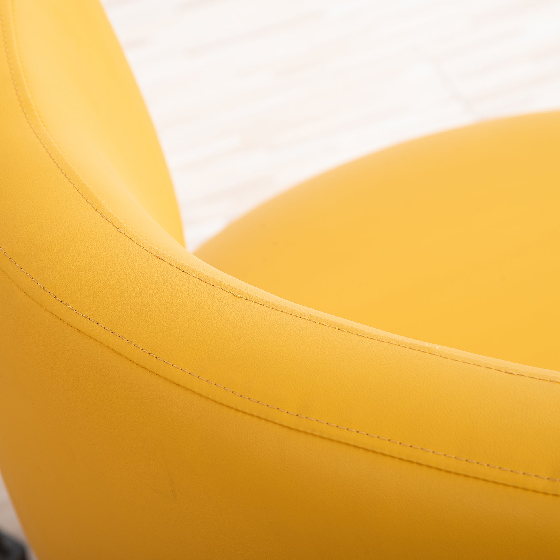 29.13" Wide Swivel Chair Yellow Pu