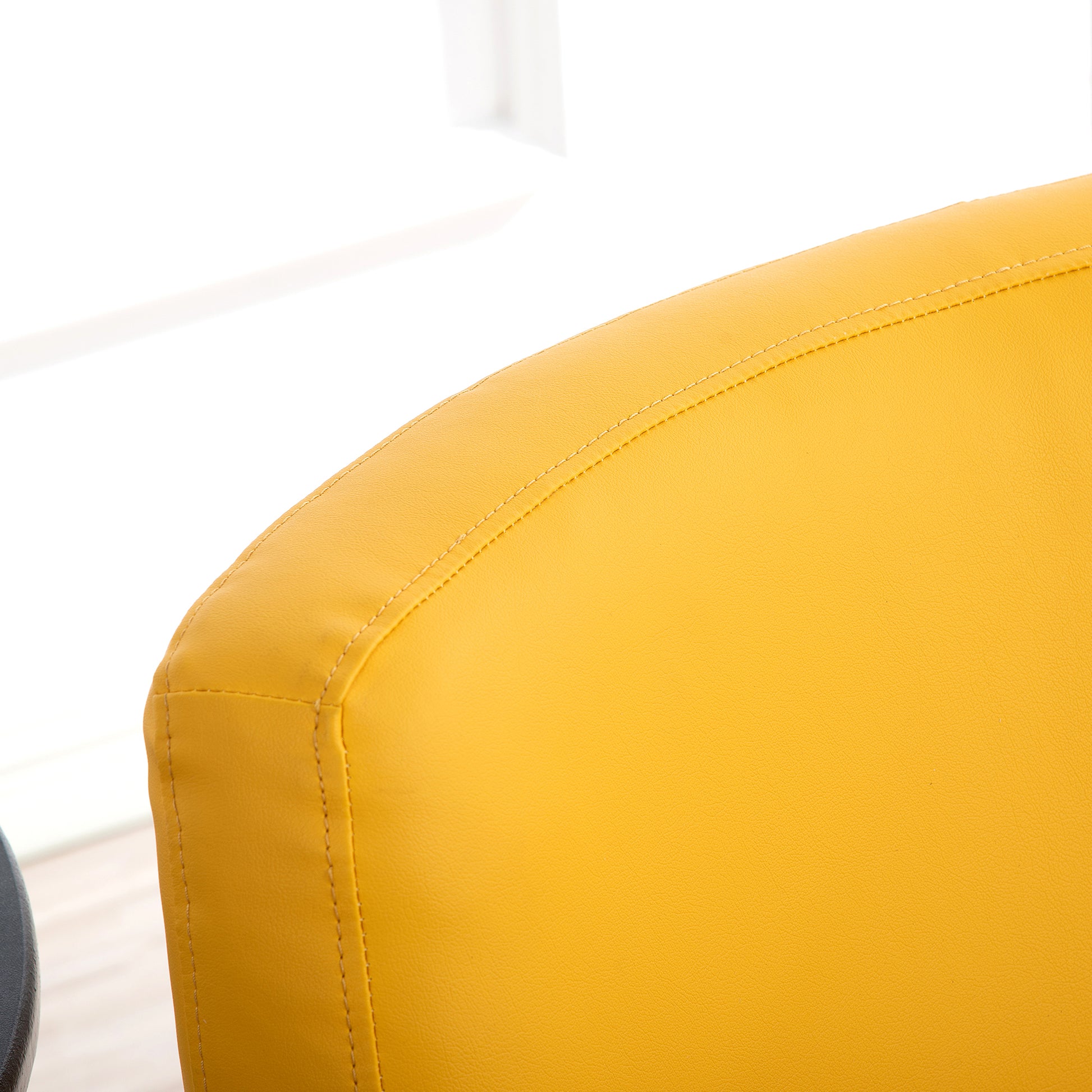 29.13" Wide Swivel Chair Yellow Pu