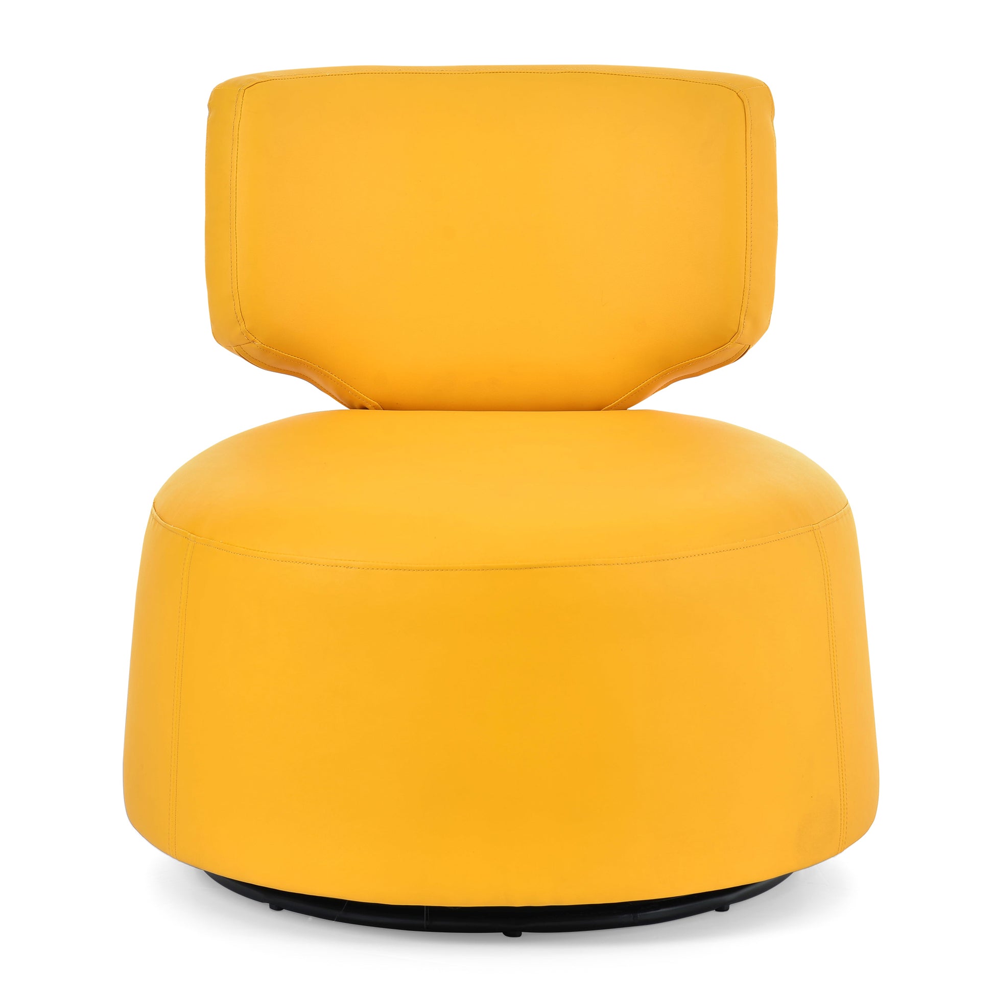 29.13" Wide Swivel Chair Yellow Pu