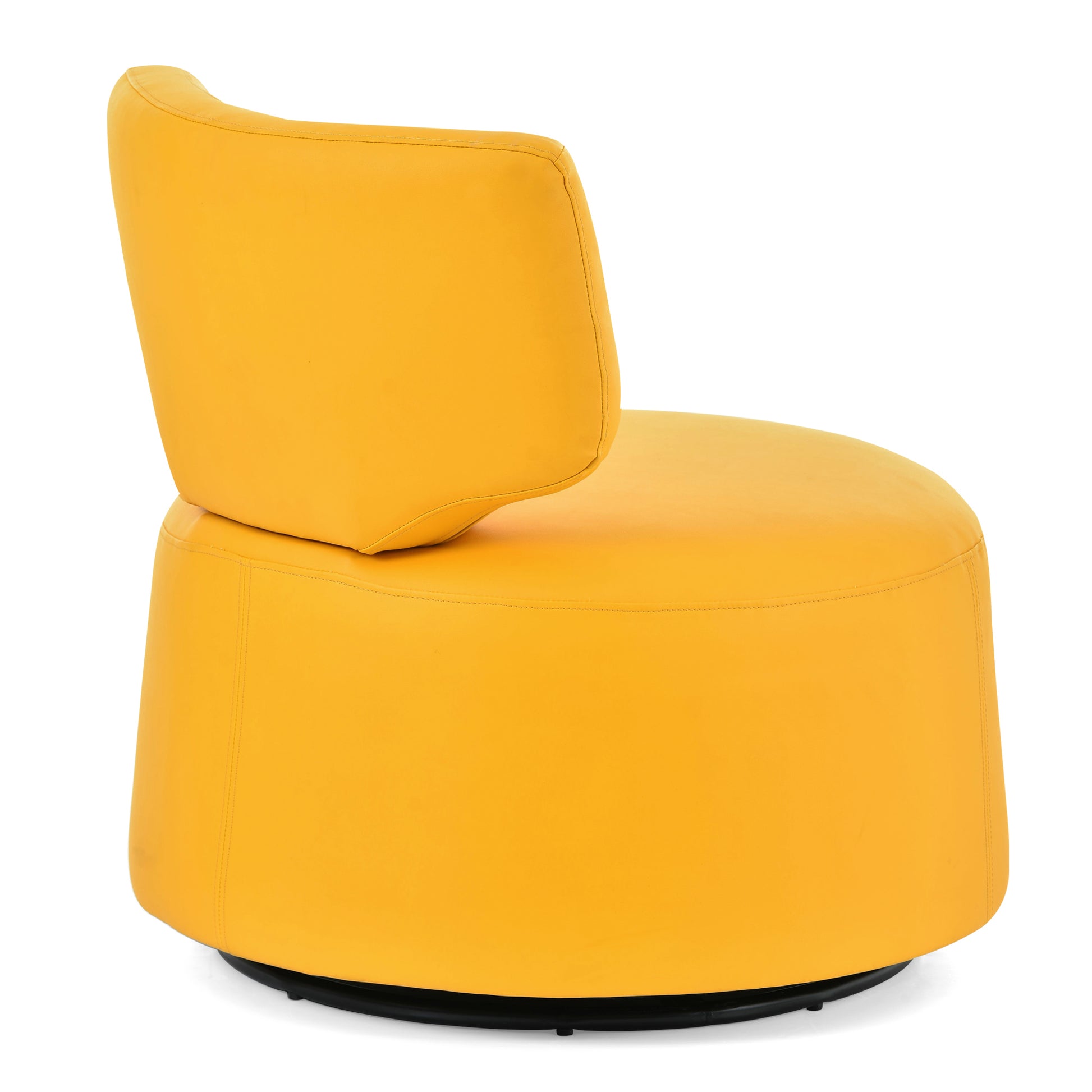 29.13" Wide Swivel Chair Yellow Pu