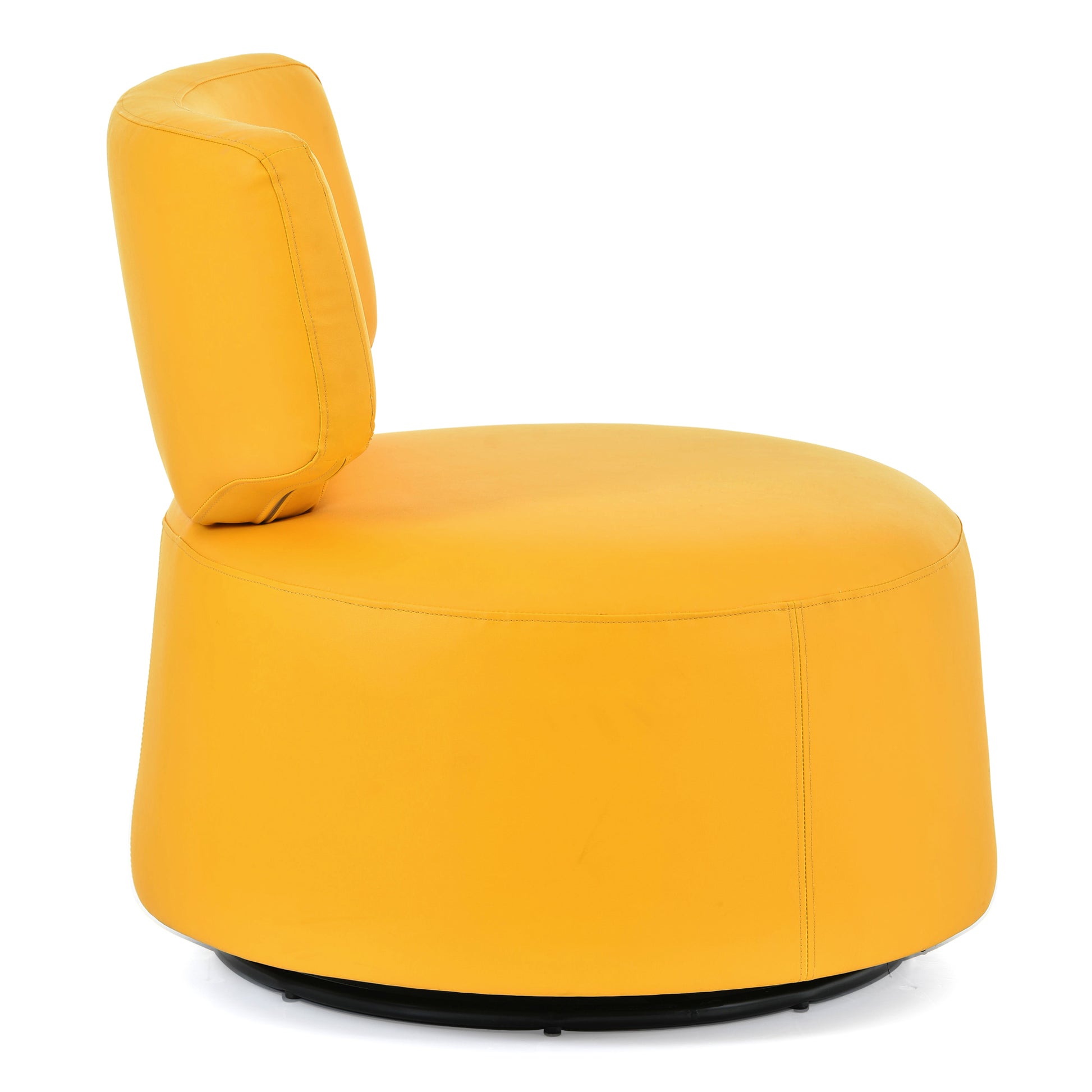 29.13" Wide Swivel Chair Yellow Pu