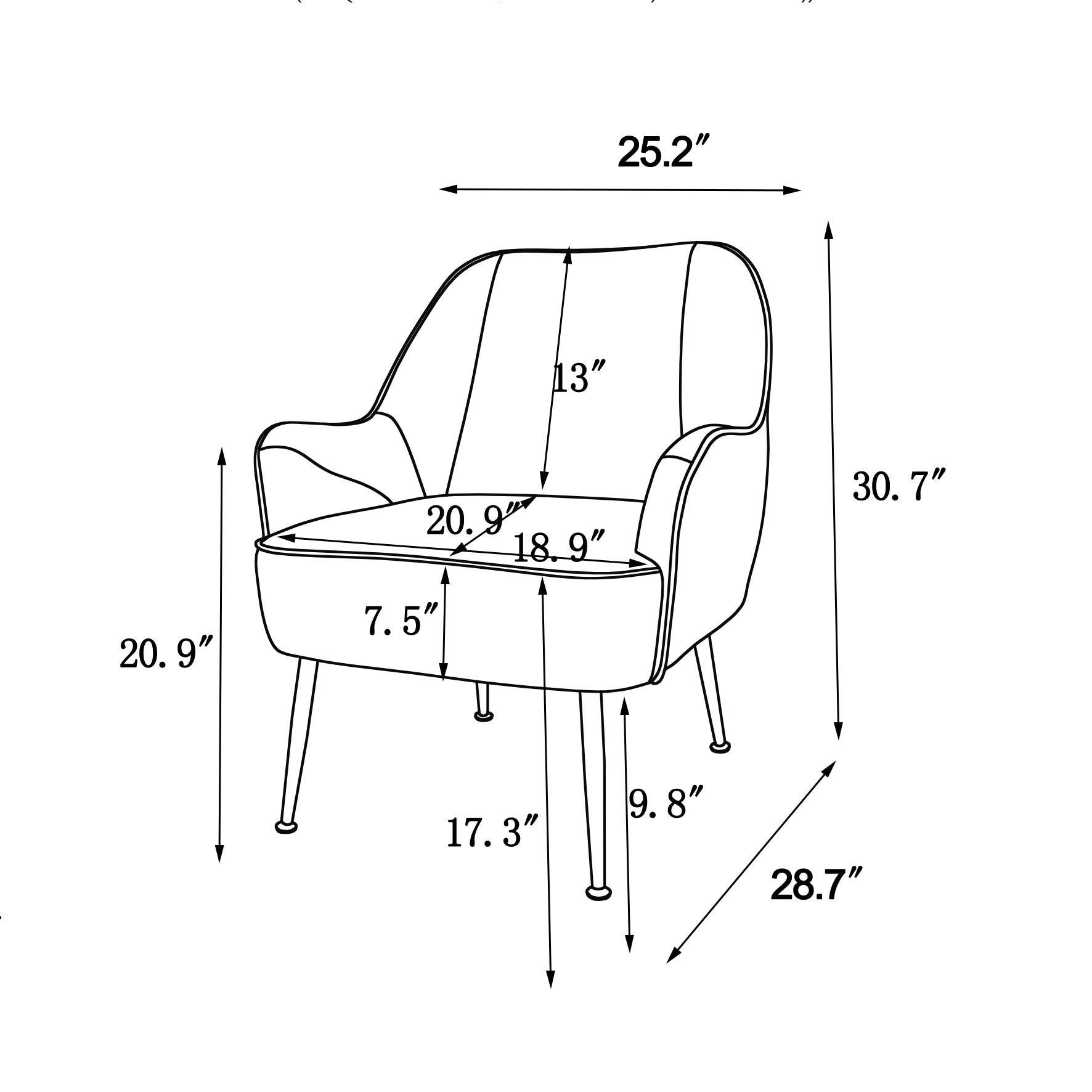 Modern Soft White Teddy Fabric Ivory Ergonomics Accent Chair Living Room Chair Bedroom Chair Home Chair With Gold Legs And Adjustable Legs For Indoor Home Off White Foam Faux Fur
