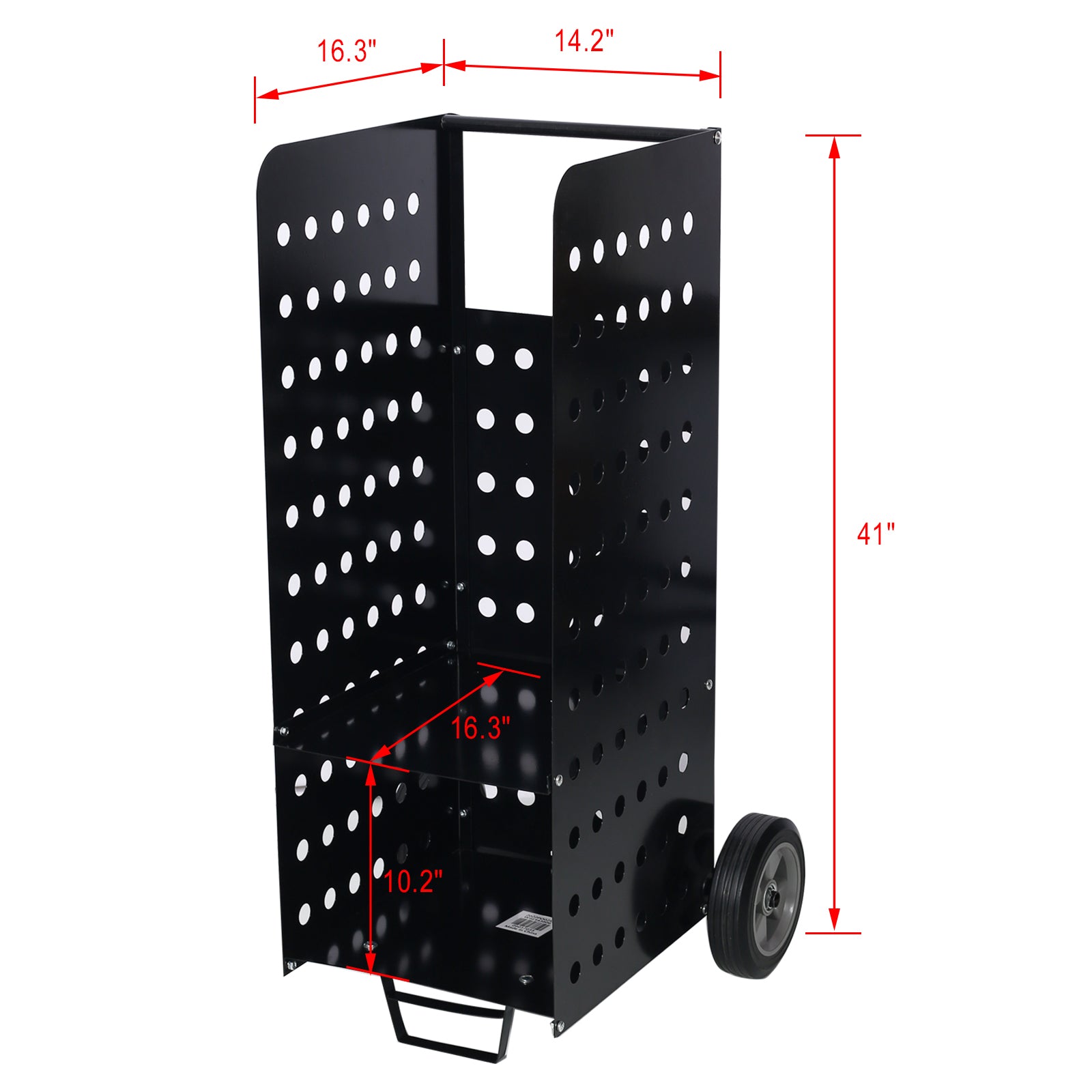 Firewood Cart,Fireplace Log Rolling Cart,Wood Rack ,Heavy Duty In Door Outdoor Rolling Cart Black Steel
