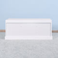 Wooden Entryway Shoe Cabinet With 2 Drawers And 2 Doors Living Room Storage Bench With White Cushion White Mdf