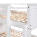 Full Over Full Bunk Bed With Twin Size Trundle, White Old Sku: Lp000250Aak Full White Solid Wood