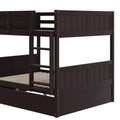 Full Over Full Bunk Bed With Twin Size Trundle, Espresso Old Sku: Lp000250Aap Full Espresso Solid Wood