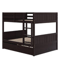 Full Over Full Bunk Bed With Twin Size Trundle, Espresso Old Sku: Lp000250Aap Full Espresso Solid Wood