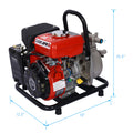 Gas Powered Water Transfer Pump,Portable Petrol High Flow For Garden Farm Irrigation,Powerful 3Hp 79.8Cc 4 Stroke Engine ,Epa Compliant Red Plastic