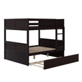 Full Over Full Bunk Bed With Twin Size Trundle, Espresso Old Sku: Lp000250Aap Full Espresso Solid Wood