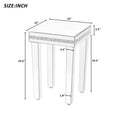 Fashionable Modern Glass Mirrored Coffee Table Set Of 3, Easy Assembly Crystal Design Cocktail Table With 2 End Tables For Apartment Home Office, Silver Silver Glass