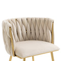 Coolmore Leisuredining Chairsaccent Chair1Pc Set Ivory Metal