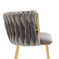 Coolmore Leisuredining Chairsaccent Chair2Pc Set Grey Metal
