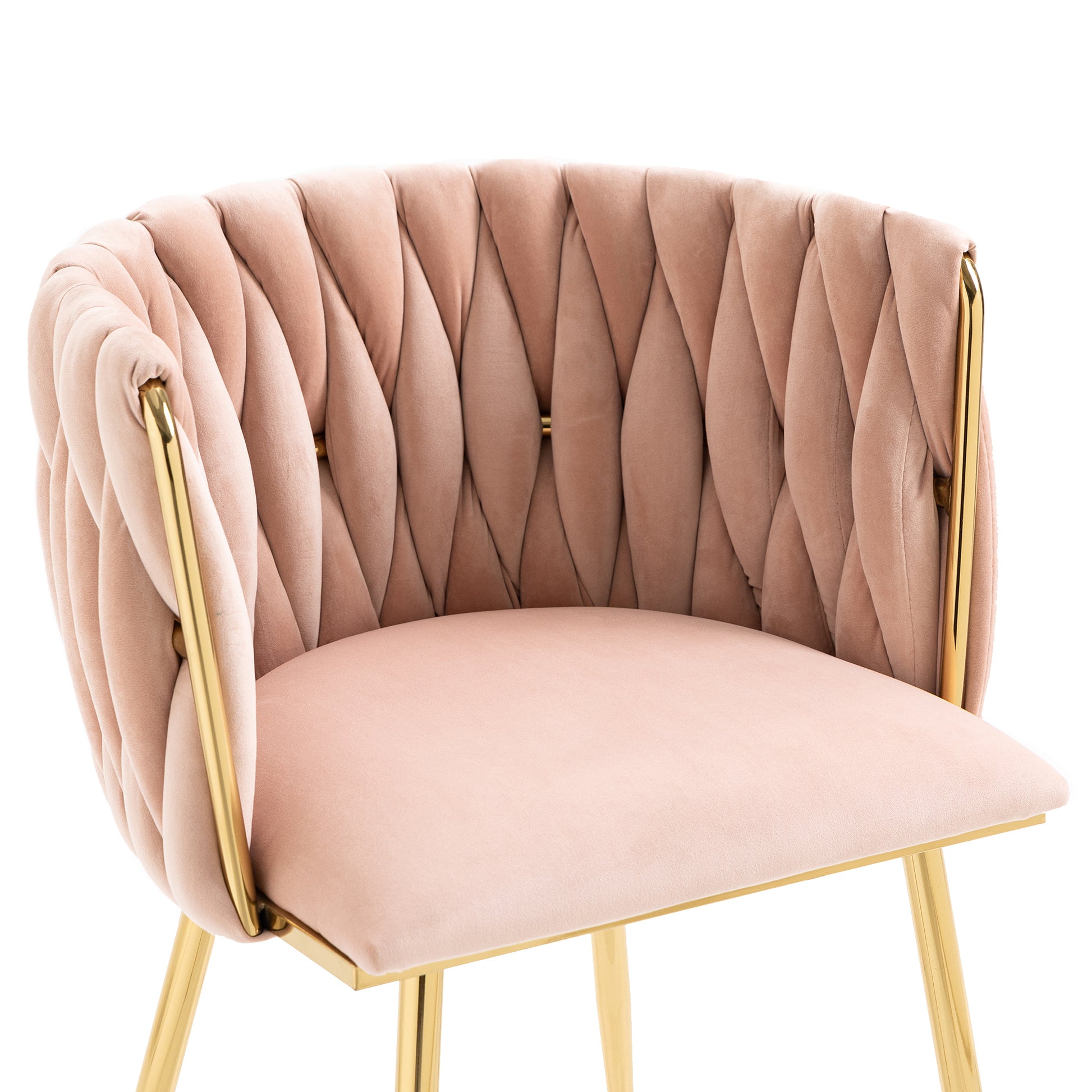 Coolmore Leisuredining Chairsaccent Chair2Pc Set Pink Metal