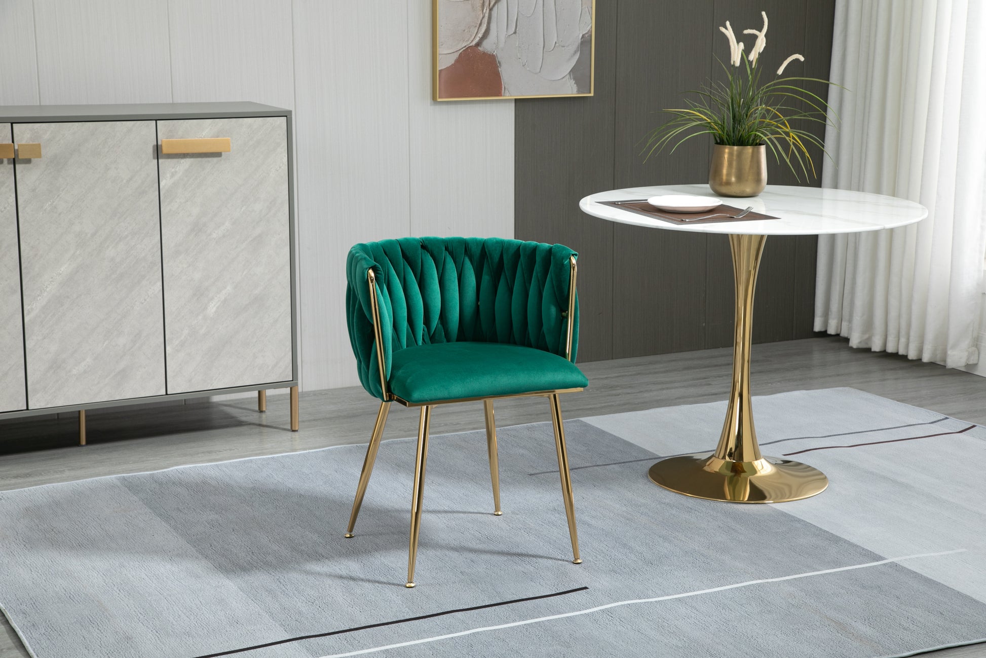 Coolmore Leisuredining Chairsaccent Chair2Pc Set Emerald Metal
