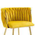 Coolmore Leisuredining Chairsaccent Chair1Pc Set Mustard Metal