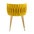 Coolmore Leisuredining Chairsaccent Chair1Pc Set Mustard Metal
