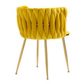 Coolmore Leisuredining Chairsaccent Chair1Pc Set Mustard Metal