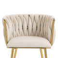 Coolmore Leisuredining Chairsaccent Chair1Pc Set Ivory Metal