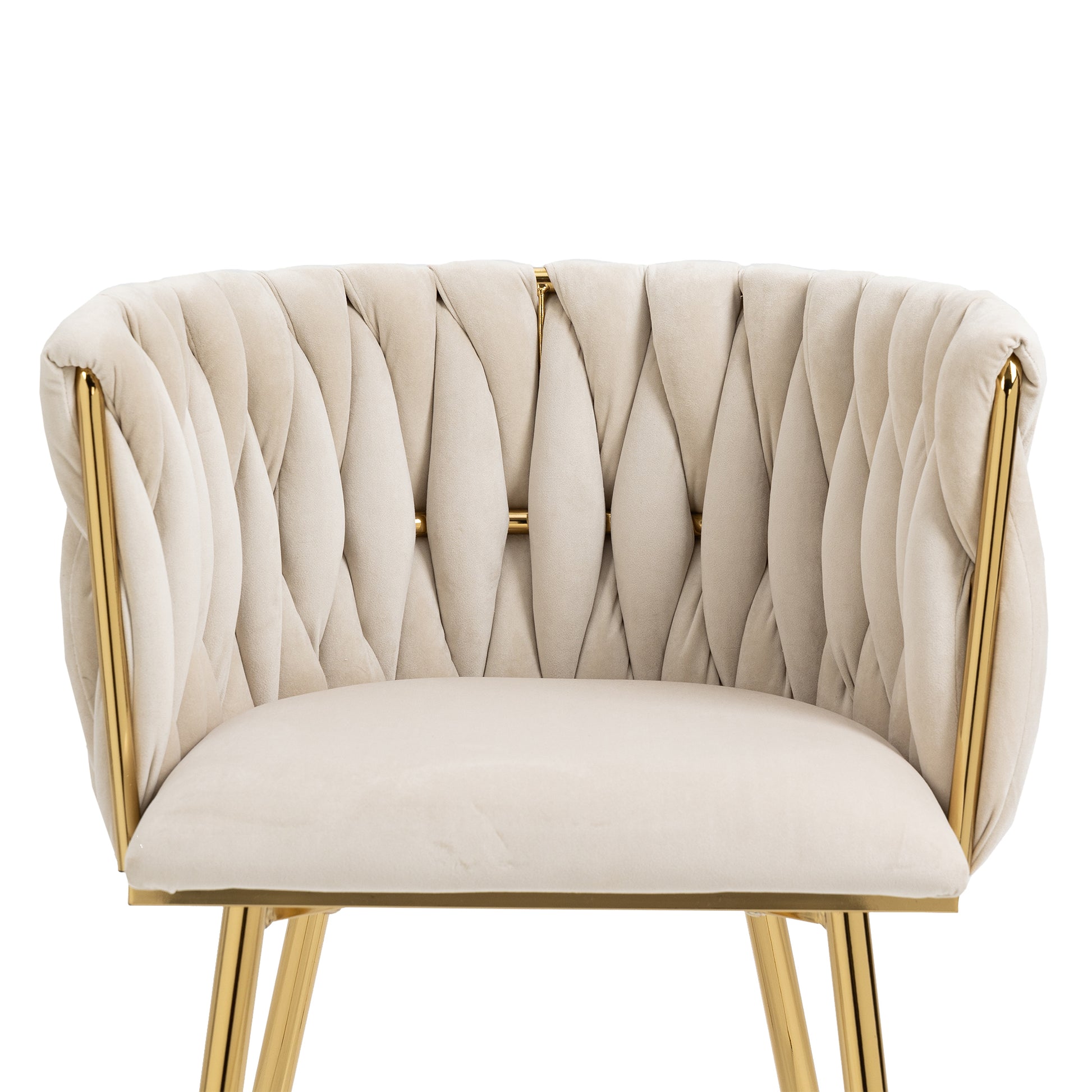 Coolmore Leisuredining Chairsaccent Chair1Pc Set Ivory Metal