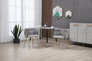 Coolmore Leisuredining Chairsaccent Chair2Pc Set Grey Metal