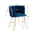 Coolmore Leisuredining Chairsaccent Chair1Pc Set Navy Metal