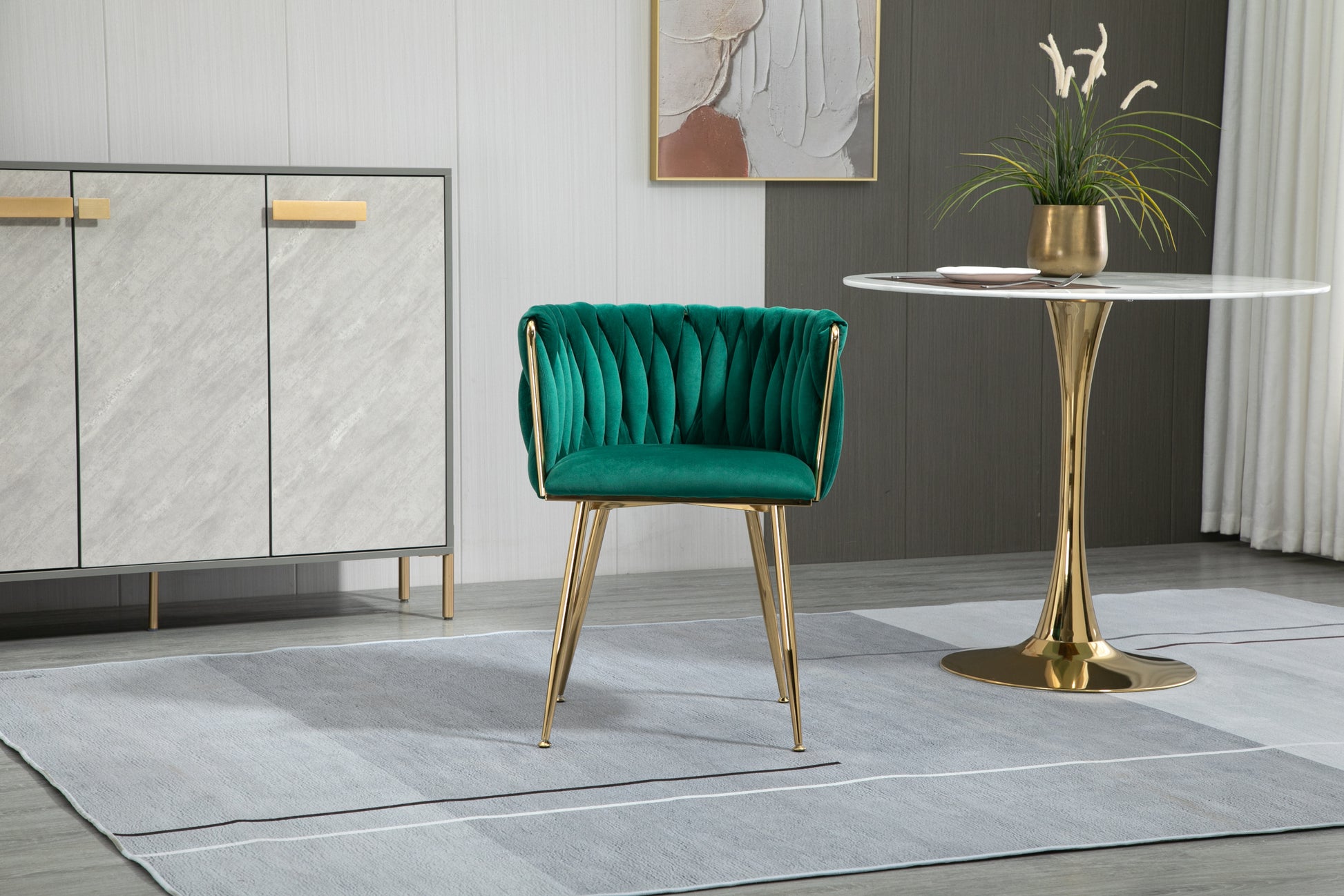 Coolmore Leisuredining Chairsaccent Chair2Pc Set Emerald Metal