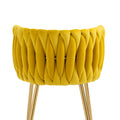 Coolmore Leisuredining Chairsaccent Chair1Pc Set Mustard Metal