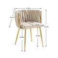 Coolmore Leisuredining Chairsaccent Chair1Pc Set Ivory Metal