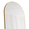 The 1St Generation Of Floor Mounted Full Length Mirrors. Aluminum Alloy Metal Frame Arched Wall Mirror, Bathroom Makeup Mirror, Bedroom Porch, Wall Mounted. Gold 60 