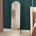 The 1St Generation Of Floor Mounted Full Length Mirrors. Aluminum Alloy Metal Frame Arched Wall Mirror, Bathroom Makeup Mirror, Bedroom Porch, Wall Mounted. Gold 60 