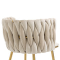 Coolmore Leisuredining Chairsaccent Chair1Pc Set Ivory Metal