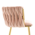 Coolmore Leisuredining Chairsaccent Chair2Pc Set Pink Metal