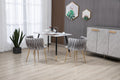 Coolmore Leisuredining Chairsaccent Chair2Pc Set Grey Metal