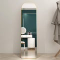 The 1St Generation Of Floor Mounted Full Length Mirrors. Aluminum Alloy Metal Frame Arched Wall Mirror, Bathroom Makeup Mirror, Bedroom Porch, Wall Mounted. Gold 60 