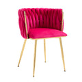 Coolmore Leisuredining Chairsaccent Chair2Pc Set Rose Red Metal