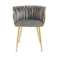 Coolmore Leisuredining Chairsaccent Chair2Pc Set Grey Metal