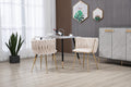 Coolmore Leisuredining Chairsaccent Chair2Pc Set Ivory Metal