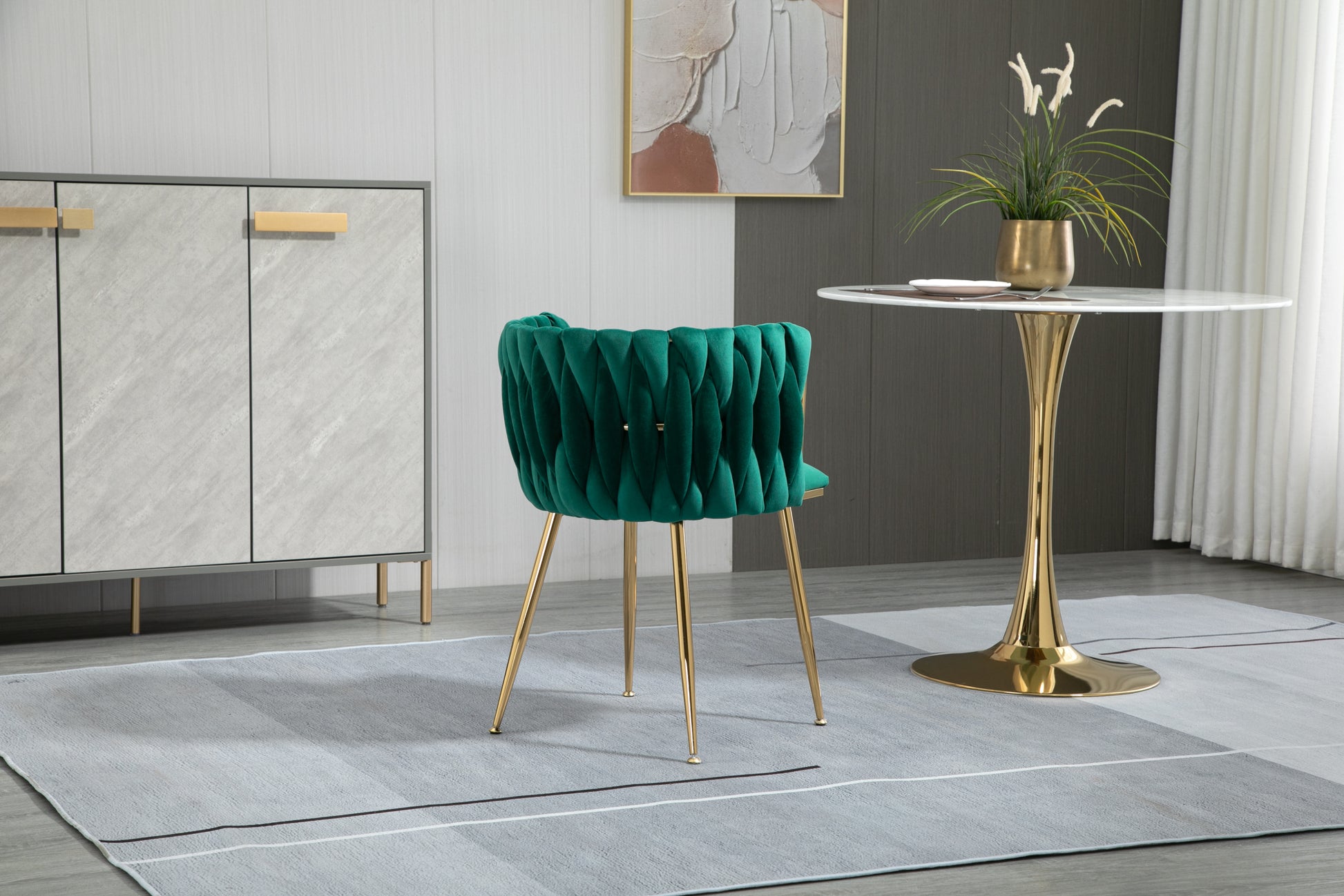 Coolmore Leisuredining Chairsaccent Chair2Pc Set Emerald Metal