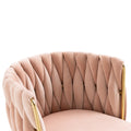 Coolmore Leisuredining Chairsaccent Chair2Pc Set Pink Metal