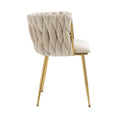 Coolmore Leisuredining Chairsaccent Chair1Pc Set Ivory Metal