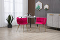 Coolmore Leisuredining Chairsaccent Chair2Pc Set Rose Red Metal