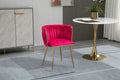 Coolmore Leisuredining Chairsaccent Chair2Pc Set Rose Red Metal