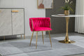 Coolmore Leisuredining Chairsaccent Chair2Pc Set Rose Red Metal