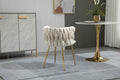 Coolmore Leisuredining Chairsaccent Chair1Pc Set Ivory Metal