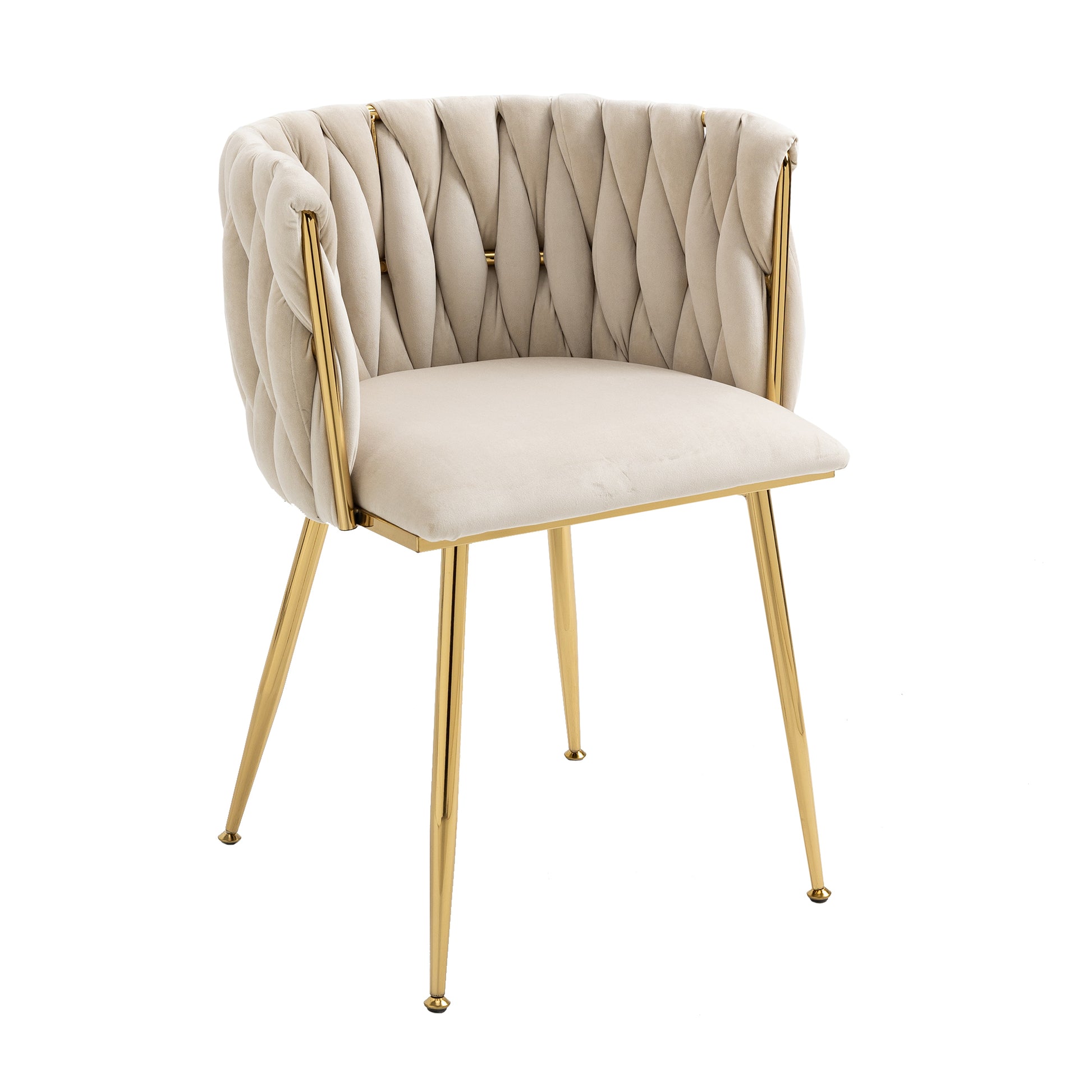 Coolmore Leisuredining Chairsaccent Chair1Pc Set Ivory Metal