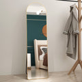 The 1St Generation Of Floor Mounted Full Length Mirrors. Aluminum Alloy Metal Frame Arched Wall Mirror, Bathroom Makeup Mirror, Bedroom Porch, Wall Mounted. Gold 60 
