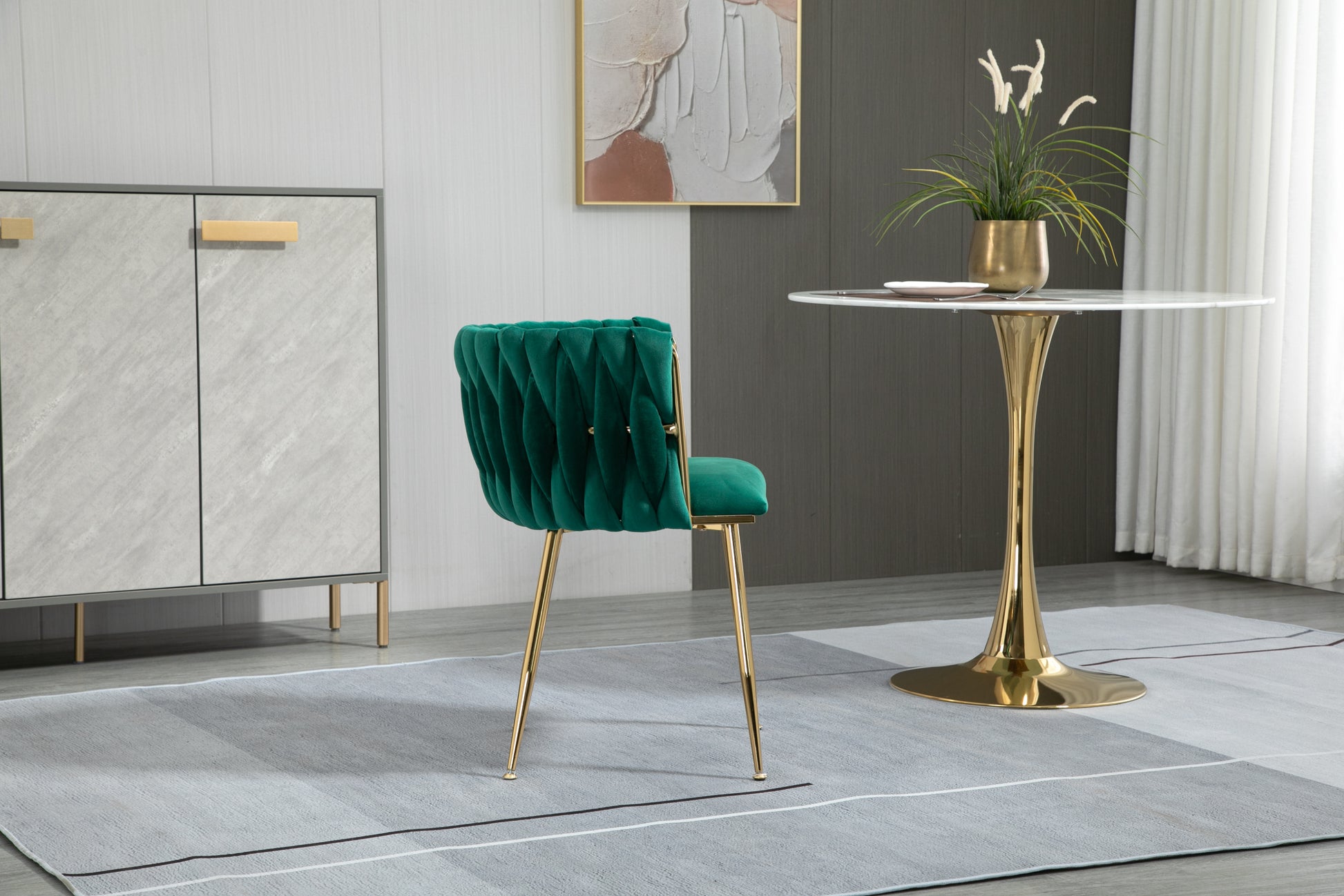 Coolmore Leisuredining Chairsaccent Chair2Pc Set Emerald Metal